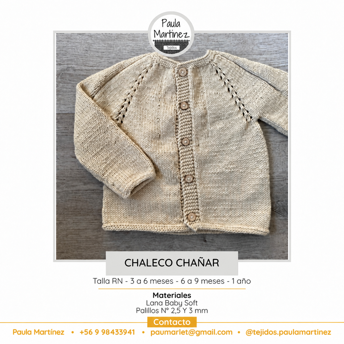 Patrón Chaleco Chañar