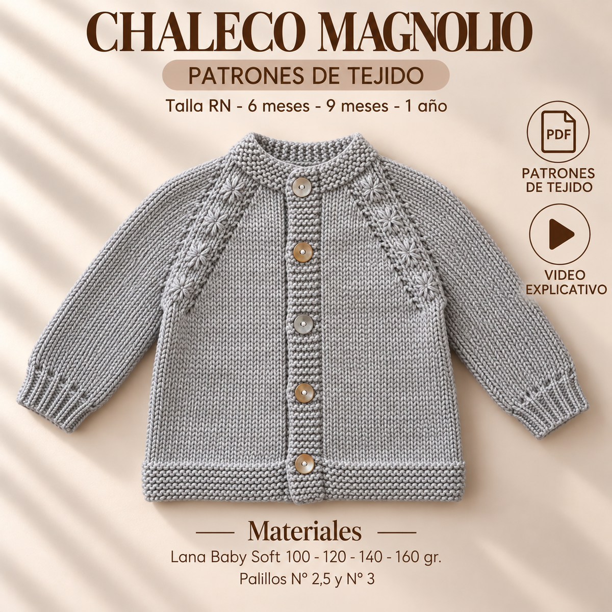 Patrón Chaleco Magnolio